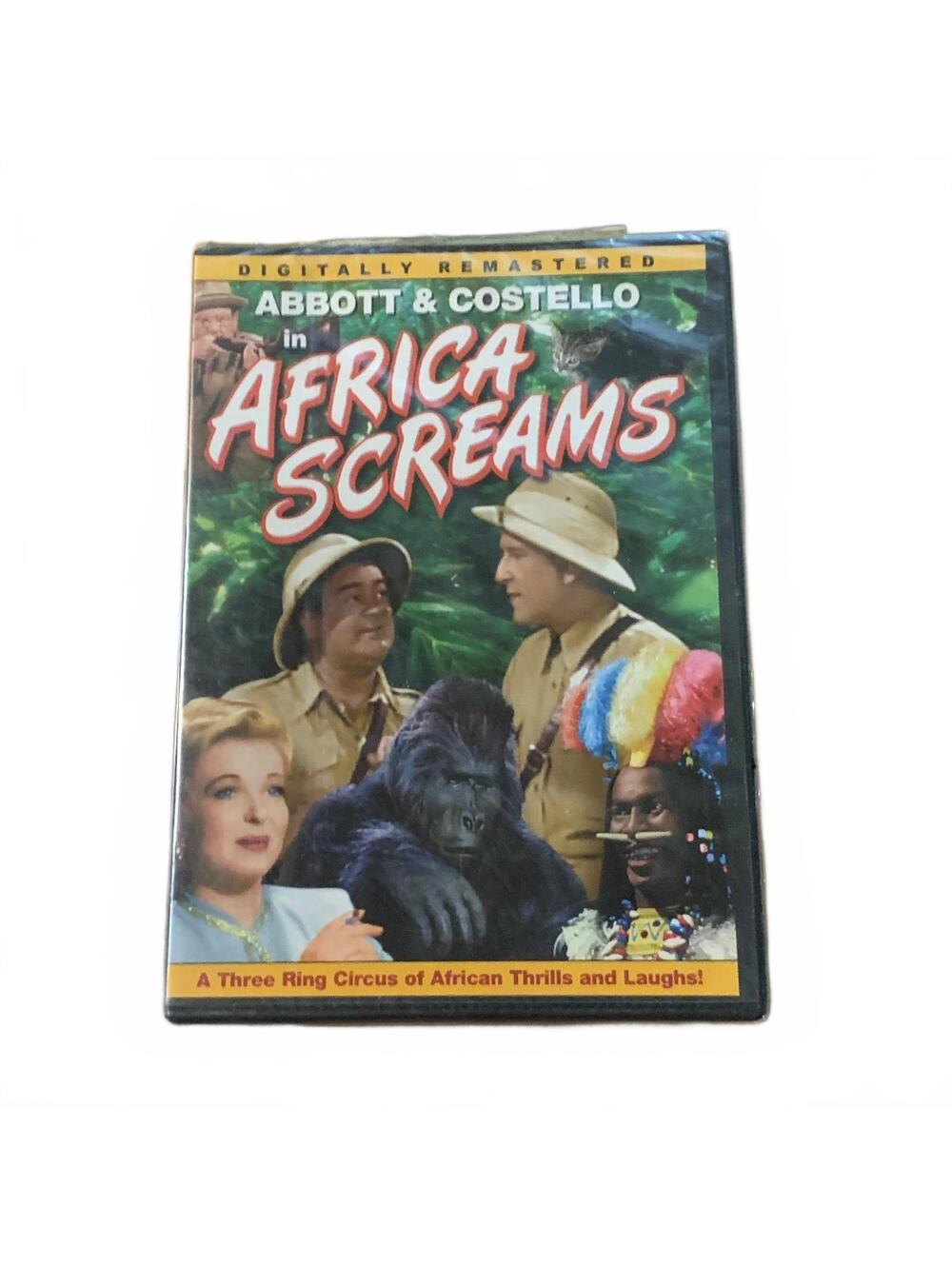 Abbott & Costello Africa Screams DVD Digitally Remastered Black Gorilla Film NEW